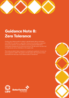 Guidance Note 8: Zero Tolerance Guidance Note 8: Zero Tolerance